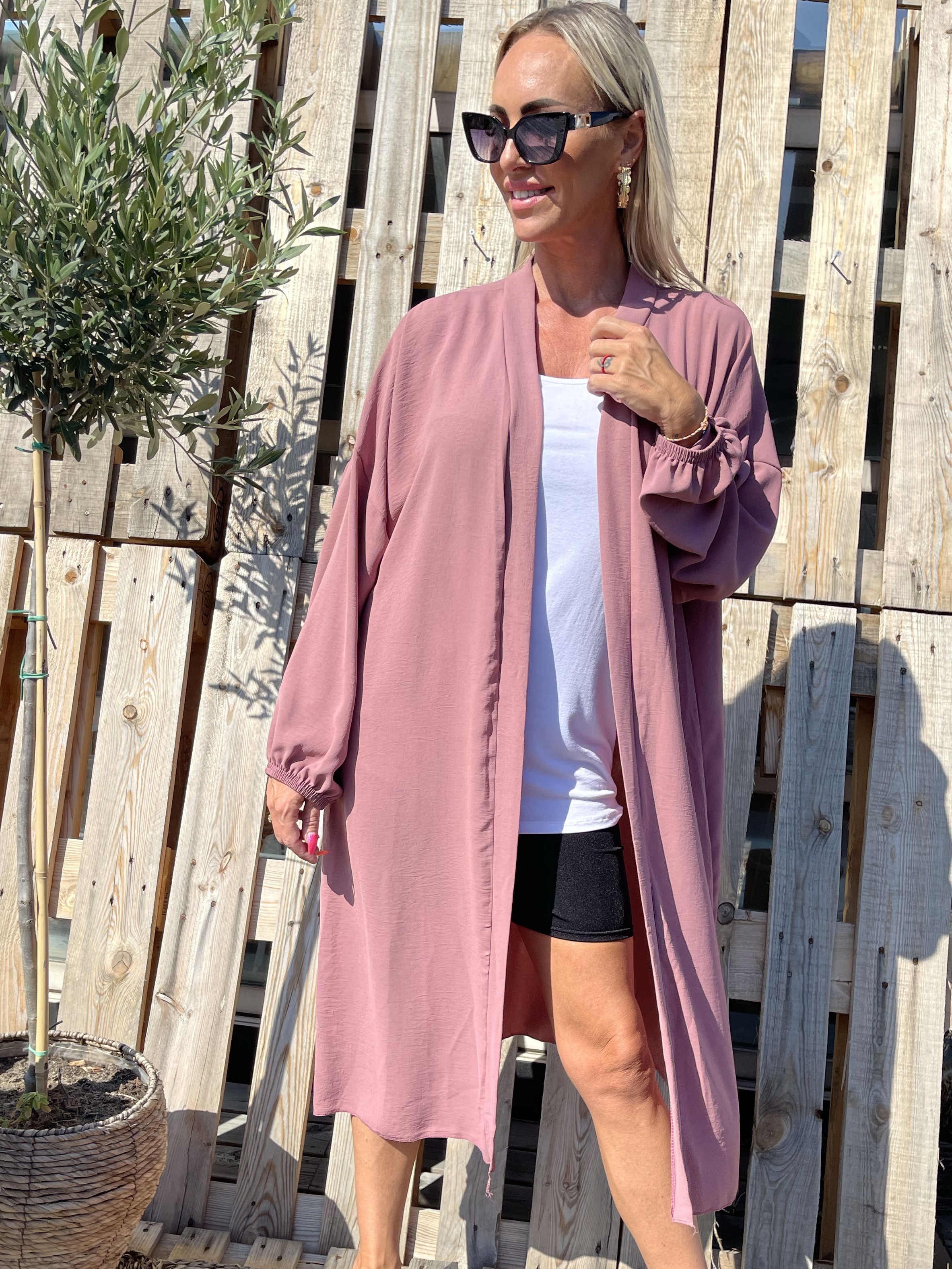 Ellen - Let cardigan med ballonærmer